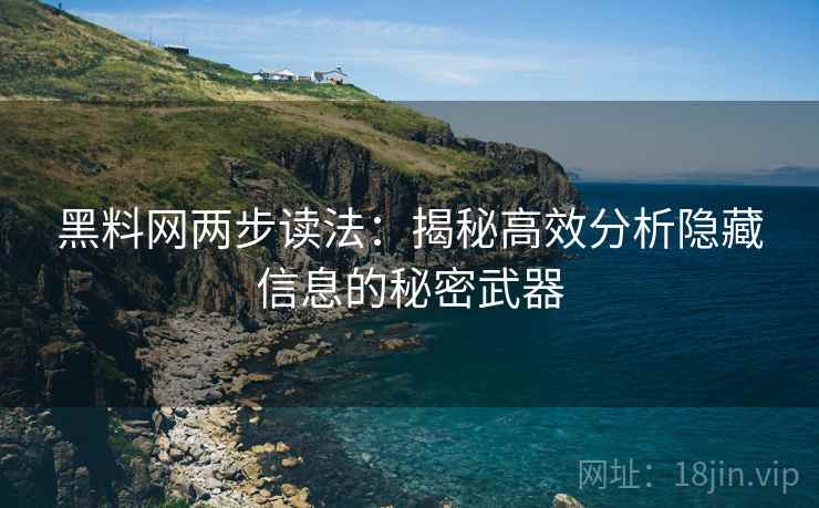 黑料网两步读法:揭秘高效分析隐藏信息的秘密武器 黑料网两步读法:揭秘高效分析隐藏信息的秘密武器